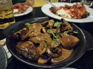 Sauteed mushrooms at Korova in Athens