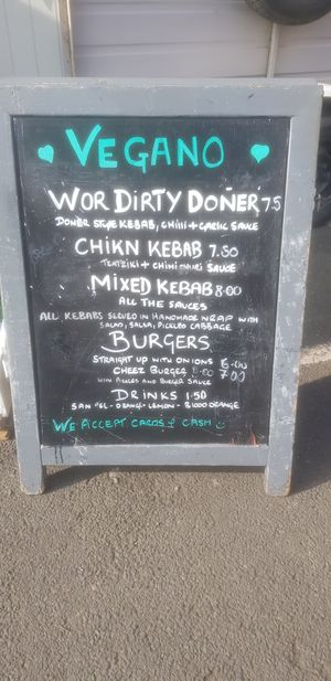 Menu 2025 at Vegano - Food Truck in Newcastle Upon Tyne