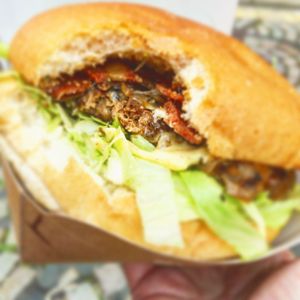 Cheez burger fakey bacon at Vegano - Food Truck in Newcastle Upon Tyne