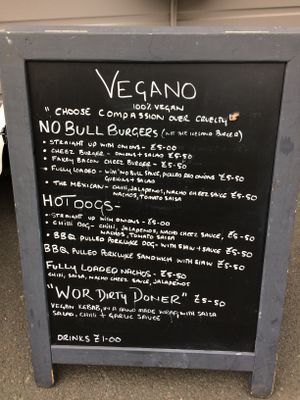 Menu! at Vegano - Food Truck in Newcastle Upon Tyne