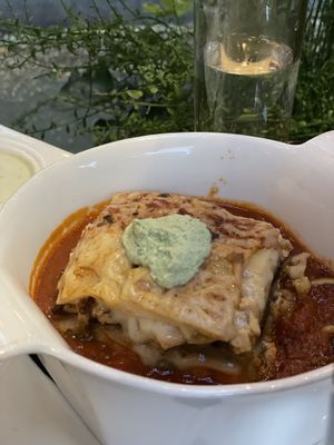 Lasagne-rollatini is absolutely fantastic at Blossom Restaurant on Columbus in New York City