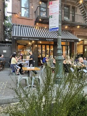 Exterior in august 2021 at Blossom Restaurant on Columbus in New York City