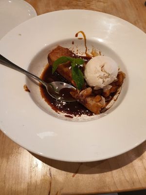 Apple strudel, delicious at Blossom Restaurant on Columbus in New York City