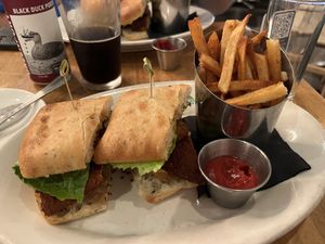 Southern Seitan sandwich  at Blossom Restaurant on Columbus in New York City