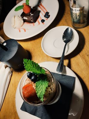 Tiramisu & Chocolate Ganache  at Blossom Restaurant on Columbus in New York City