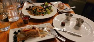 Halfway though the pancakes before I remembered to take a pic 😂 at Blossom Restaurant on Columbus in New York City