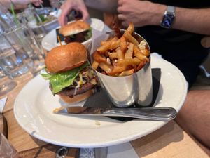 Blossom burger  at Blossom Restaurant on Columbus in New York City