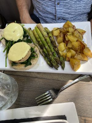 Tofu florentine - brunch special  at Blossom Restaurant on Columbus in New York City