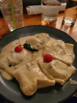Wild Mushroom Ravioli at Blossom Restaurant on Columbus in New York City