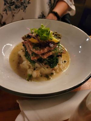 Seitan Picatta at Blossom Restaurant on Columbus in New York City