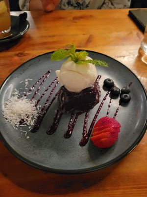 Chocolate ganache at Blossom Restaurant on Columbus in New York City