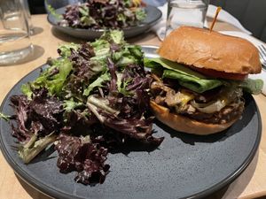 Blossom burgerrs  at Blossom Restaurant on Columbus in New York City