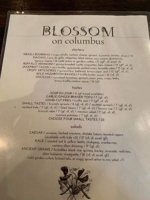  at Blossom Restaurant on Columbus in New York City