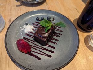 Chocolate ganache at Blossom Restaurant on Columbus in New York City