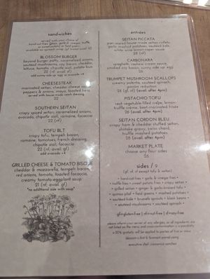  at Blossom Restaurant on Columbus in New York City