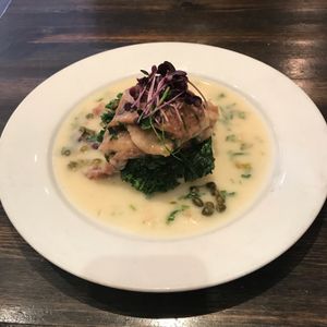 Seitan piccata at Blossom Restaurant on Columbus in New York City