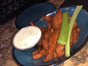 buffalo wings- favorite thing on the menu! at Blossom Restaurant on Columbus in New York City