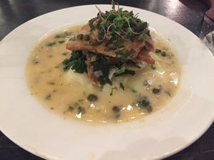 Seitan piccata at Blossom Restaurant on Columbus in New York City