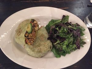 Burrito bowl at Blossom Restaurant on Columbus in New York City