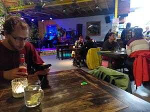 Indoor bar and sitting area at Astrant in Ede