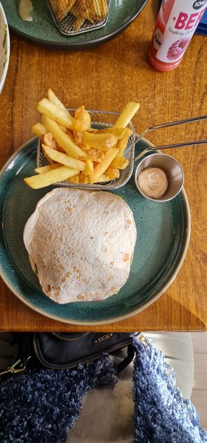 Glutenfree tortillas modified vegan superburger at Vegamot in Bildudalur