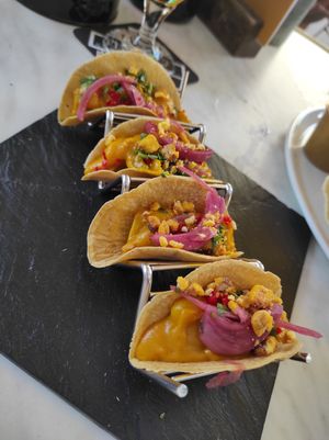 Tacos of jackfruit at Waku Waku in Utrecht