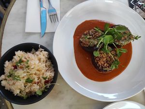 Aubergine Massala at Waku Waku in Utrecht