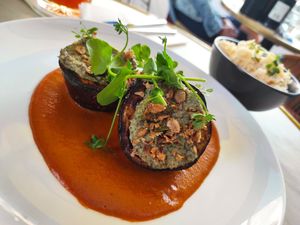 Aubergine Massala 🍆 at Waku Waku in Utrecht