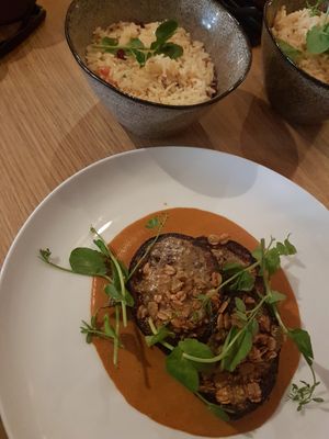 Aubergine curry at Waku Waku in Utrecht