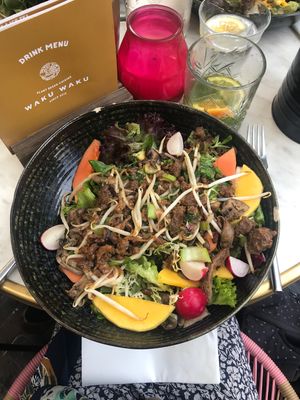Pulled oat salad at Waku Waku in Utrecht