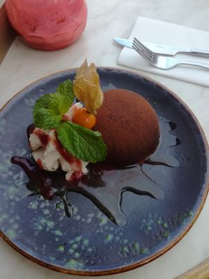 Chocolate dome at Waku Waku in Utrecht