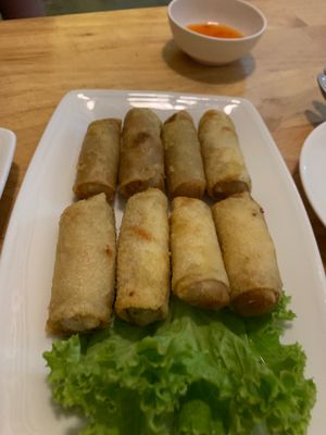 Spring rolls - tasty  at Sabay Vegilicious in Phnom Penh