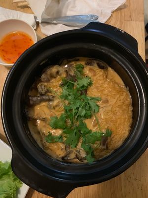 Glass noodle ‘soup’ at Sabay Vegilicious in Phnom Penh