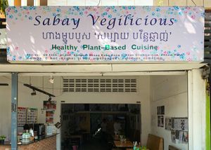 Front of the restaurant. at Sabay Vegilicious in Phnom Penh