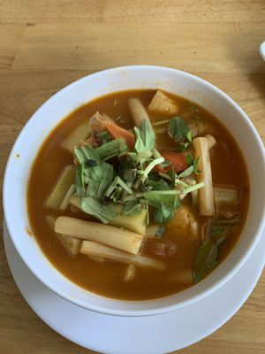 Sour soup at Sabay Vegilicious in Phnom Penh