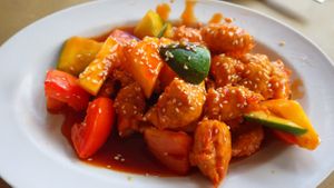 Sweet and sour seitan at Southern Palace in East Singapore