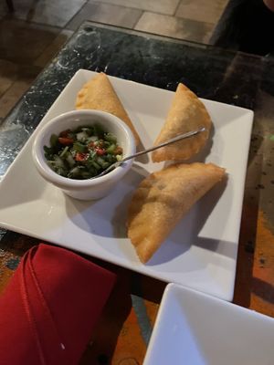 Vegan Empanadas - so delicious  at La Terrazza in Little Rock