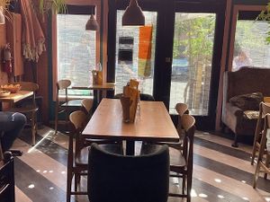 Seating at Owl Sprit in Port Townsend