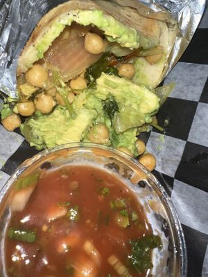 Amazing roja dulce sauce with arepa!!   at Maiz Colombian Street Food in Portland