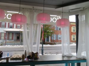 Joos interior-- looking out towards street at Joos in Hollidaysburg