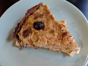 Vegan quiche at Rawdish in Luxembourg City
