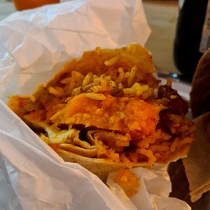 Burrito (almost finished 😂) at Maiz Taqueria in Wurzburg