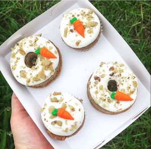 vegan carrot cake cupcakes at Brendon's Cakes in Mornington