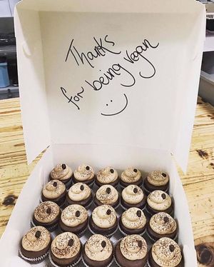 vegan mocha cupcakes at Brendon's Cakes in Mornington