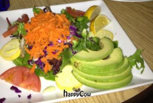 salmon bruschetta, shrimp and artichokes, sweet basil salad at Sweet Basil's Cafe in Cannon Beach