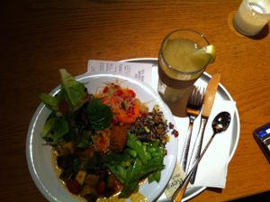 Choice from the buffet at Tibits - Seefeldstrasse in Zurich