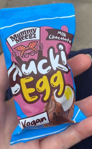 Vegan crème egg   at One World Shop in Edinburgh