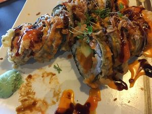 Eldfjallarúllan - crunchy spicy vegan roll at Tokyo suhi - my all time favorite sushi roll! at Tokyo Sushi in Reykjavik