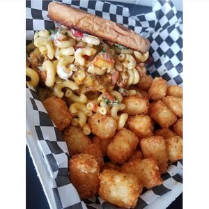 Big Mac & Cheese Burger at Da Munchies in Dallas