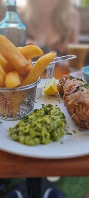 Fish and chips - best chips  at Love Shack in East London